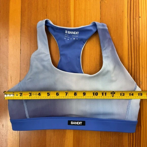 BANDIT RUNNING Cadence Scoop Neck Run Bra Deep Peri Blue Gradient Medium - Picture 7 of 8